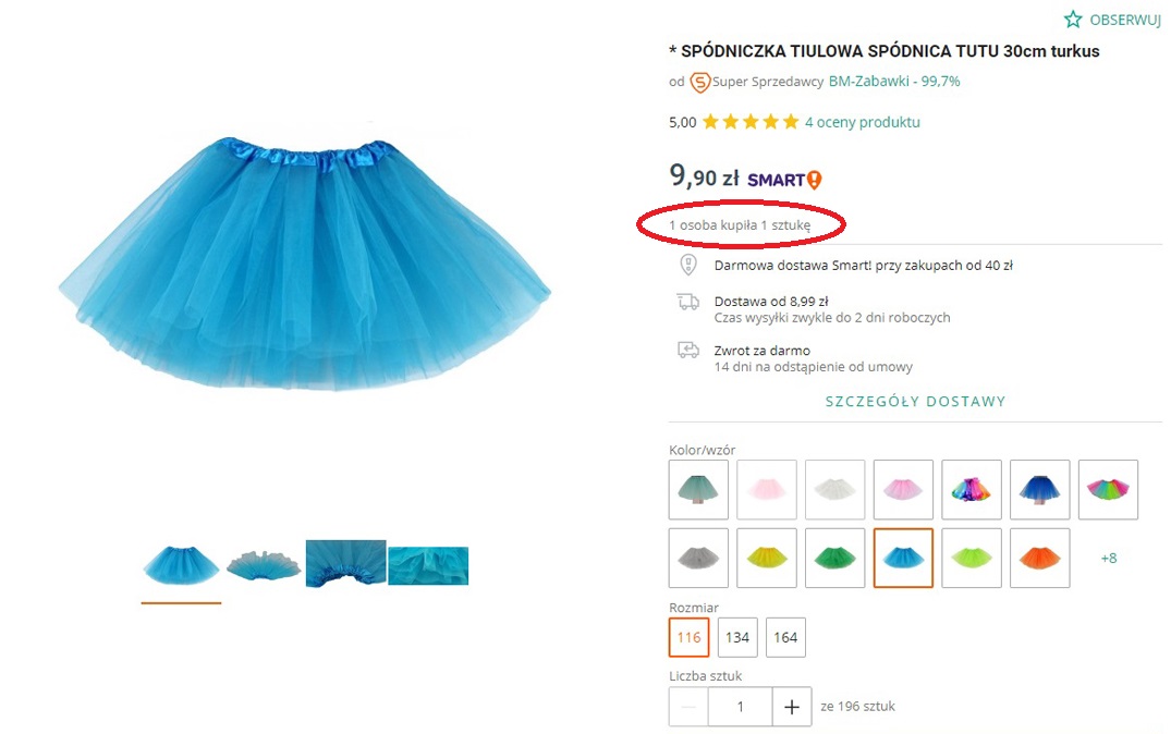 Zdjęcie typu duch - przykład nieprawidłowego szparowania. Miniatura jest przykładem jak nie zrobić dobrego zdjęcia na Allegro.